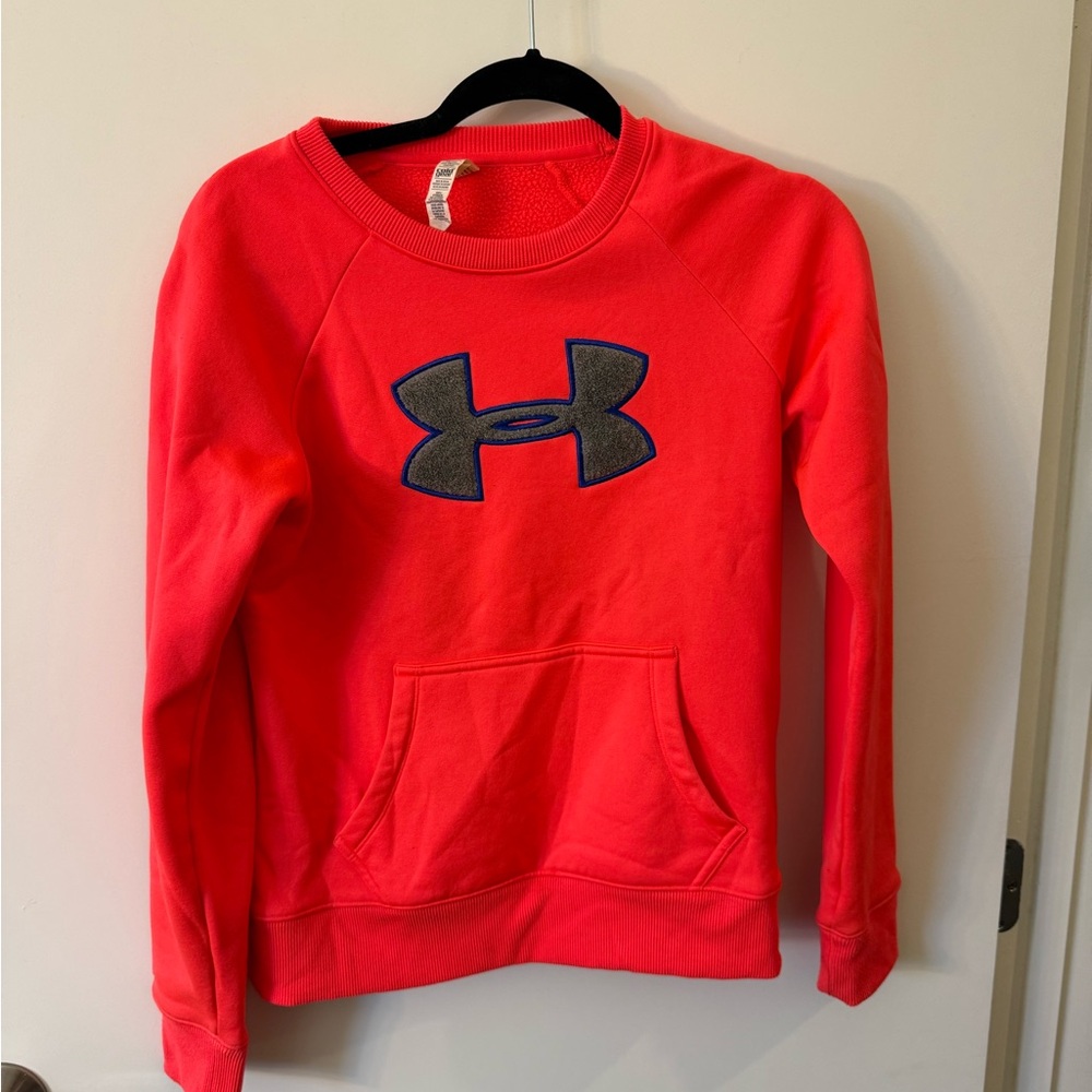 Under Armour Neon Pink ColdGear Crewneck Sweatshirt